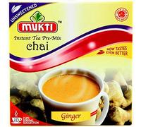 Mukti Non Sucré Ginger Chai Instantané pré-mélangé - 10 sachets - 220 g - Lot de 2