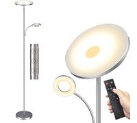 mukuxin Lampadaire LED pour salon à intensité variable, 42 W 4200 lm, avec liseuse, télécommande et contrôle tactile, installation en 1 minute, moderne pour salon, bureau, salle à manger, chambre.