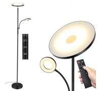 mukuxin Lampadaire LED pour salon à intensité variable, 42 W 4200 lm, avec liseuse, télécommande et contrôle tactile, installation en 1 minute, moderne pour salon, bureau, salle à manger, chambre.