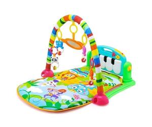 MUL-BOUTIQUE 4 en 1 Tapis Deveil Bébé Evolutif,Tapis D Eveil Bebe 6-12mois,Arche Eveil Bebe,Tapis Musical Bebe,Pour Naissance Bebe,Un Riche Répertoire Pianistique (vert foncé, 72.5x60x47cm)