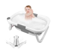 MUL-BOUTIQUE Baignoire Bébé Pliable, Adaptée Aux Enfants Âgés De 0 à 2 Ans, Baignoire Bébé Légère Et Facile à Déplacer, Stable Et Durable, Sans Danger Pour Les Bébés (Gris-20cm(H))