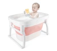 MUL-BOUTIQUE Baignoire Pliable Pour Bébé Avec Un Tabouret à l'Intérieur, Bain Bebe Adaptée Aux Bébés De Tous Âges, Facile à Baigner Et Sans Danger Pour Les Bébés