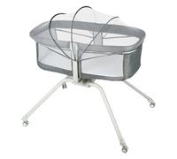 MUL-BOUTIQUE Lit bébé avec Fonction Berceuse, lit Portable avec Matelas, 4 roulettes avec Freins, moustiquaire Incluse, adapté aux bébés de 0 à 18 Mois (Gris)