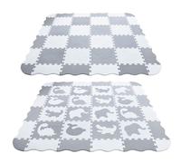 MUL-BOUTIQUE Tapis D'eveil Bebe,30 X 30cm Tapis Mousse Bebe 16 Pièces,Fabriqué en Mousse Eva,Interaction Parent-Enfant Possible,Le Meilleur Jouet pour Bébés (C2)