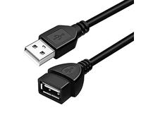 MULAIDI Rallonge USB 2.0 60/100/150 cm 4 fils USB Type A mâle vers A femelle Câble d'extension USB Connecteurs Noir USB Extender Blanc 1,8 m