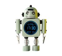 MULAIDI Réveil Numérique Intelligent Avec Mode Snooze - Affichage de la Température Pour Filles et Garçons - Chambre Robot Cloc