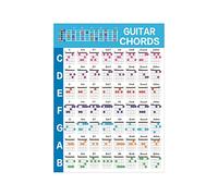 MULAIDI Tableau d'accords de guitare des accords essentiels pour débutants - Affiche de référence pour les guitaristes débutants, enseignants - Affiche de référence pour les accords de guitare