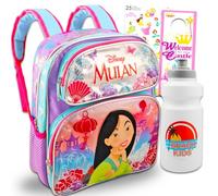 Mulan Ensemble mini sac à dos - Ensemble avec sac à dos Mulan de 30,5 cm, bouteille d'eau, autocollants, plus | Sac à dos Disney Mulan pour petites filles, Mulan Sac à dos, Mulan Mini Backpack