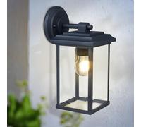 MULANDI 25W Applique Murale Extérieure, E27 IP65 - Luminaire Extérieur en Aluminium avec Verre Transparent, Lampe Extérieure Desig (Non Incluse Lampe)