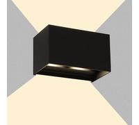 MULANDI Applique Murale Exterieur LED Double Source 2xLED, 8.7W 850lm IP65 Blanc Froid 4000K, Monobloc Aluminium Moulé Sous Pression Antirouille, Pour Jardin Terrasse Entrée