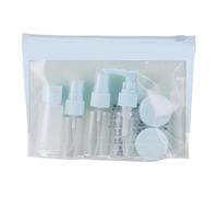 mulanfeng Lot de 10 flacons de voyage pour articles de toilette, approuvés par la TSA, anti-fuite, portables, en PET transparent, taille volante, conteneurs cosmétiques pour lotion, lot de 10, bleu