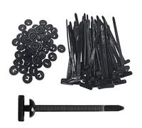 Mulapucher Lot de 50 Boucles Universelles en Nylon, Serre-Câbles en Nylon Autobloquants Universels, Attaches Polyvalentes pour Réparation Automobile et Usage Quotidien