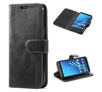 Mulbess Coque pour Samsung Galaxy A6 2018, Etui Samsung Galaxy A6 2018 Cuir avec Magnetique, Housse Protection pour Samsung Galaxy A6 2018 Case, Noir