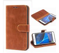 Mulbess Coque pour Samsung Galaxy J5 2016, Etui Samsung Galaxy J5 2016 Cuir avec Magnetique, Housse Protection pour Samsung Galaxy J5 2016 / J5 Duos 2016 Case, Marron
