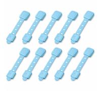 Mulbijeo Bloc Porte, 10 Pièces, Verrou Sécurité sans Perçage, Securite Placard Enfant, Adhésif Puissant sans BPA, Bloc Porte Securite Bebe, Convient Aux Portes Et Aux Tiroirs, Bleu