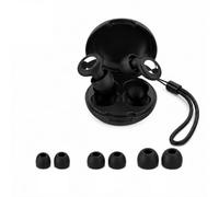 Mulbijeo Bouchon d'Oreille pour Dormir, Silicone Souple, Bouchon d'Oreille Anti Bruit pour Dormir avec 8 Embouts, Lavables et Réutilisables, Boules Quies, pour Sommeil, Travail, Noir