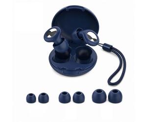 Mulbijeo Bouchon d'Oreille pour Dormir, Silicone Souple, Bouchon d'Oreille Anti Bruit pour Dormir avec 8 Embouts, Lavables et Réutilisables, Boules Quies, pour Sommeil, Travail, Bleu