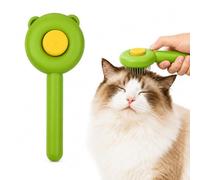 Mulbijeo Brosse Chat, Brosse pour Poils Longs et Courts, Peigne Chat, Poignée Ergonomique Antidérapante, Chien Accessoires, Pour Sous-Poil et Toilettage, Vert
