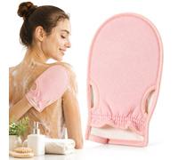Mulbijeo Gant De Gommage Rose - 1 Pièce - Fibre Végétale Viscose pour Exfoliation Corporelle Profonde, Douche & Bain, Peau Lisse, sans Produits Chimiques, Mulbijeo