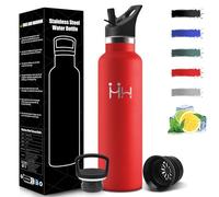 Mulbijeo Gourde Isotherme 0,75L, Reutilizable, Bouteille Isotherme Sin BPA, Aislamiento Al Vacío de Doble Pared, Gourde Avec Paille, Étanche, Bouteille D'eau Metal para Deporte, Oficina, Yoga