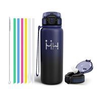 Mulbijeo Gourde Isotherme, Sans BPA & Acier inoxydable 18/8,Gourde 750ml, Isolation Sous Vide à Double Paroi, Bouteille, avec Paille, Bouteille d'eau Métallique pour Cyclisme, Excursion, Voiture