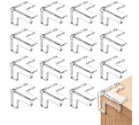 Mulbijeo Protecteurs D’Angle en Plastique Transparent en Forme De T Lot de 16, Butoirs De Table & Protection De Bords De Meubles pour Sécurité des Bébés Et Enfants