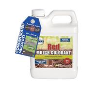 Mulch Worx Concentré de couleur de paillis rouge - quart - Traite 2 800 m² - Spray de teinture pour paillis rouge bordeaux foncé