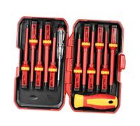 Mulcort 13pcs 1000V interchangeables Tournevis isolés Set avec outils de réparation électricien outils de réparation Torx peu Torz Phillips