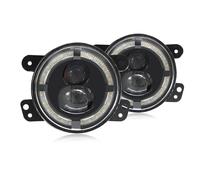 Mulcort 20000LM Phare de Travail LED 6000K 200W, 4 Pouces Antibrouillard Rond pour Voiture avec Dispositif Anti buée, étanches IP68 Feux de Conduite pour véhicules Tout Terrain(Double Objectif)