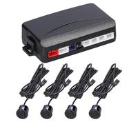 Mulcort Aide au stationnement avec 4 capteurs de stationnement, écran LCD, capteur de stationnement de voiture, système de radar de recul, alarme buzzer, fonction d'auto-diagnostic, noir