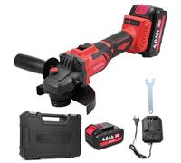 Mulcort Meuleuse d'angle professionnelle 21V,Disque 125 mm,Meuleuse sans fil avec 2x4Ah et chargeur,poignée auxiliaire réglable,disqueuse sans fil pour Meuleuses à métaux pour meuler, couper et polir