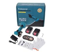 Mulcort Meuleuse D'angle Sans Fil 21 V,Meuleuse D'angle Sans Balais 19000RPM,Meuleuse D'angle avec 2x1300mAh Batteries et Chargeur,Mini Disqueuse Sans Fil pour découper, meuler et polir