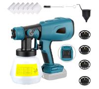 Mulcort Pistolet a Peinture, Portatif Pulvérisateur de Peinture sans Fil Compatible avec Makita 20V Max Batterie, avec récipient de 1000 ML, pour la Maison/Meubles/armoires (Batterie Non Incluse)