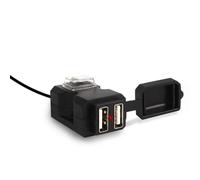 Mulcort Prise Double USB Moto 2,1A + 1A, Chargeur de téléphone avec Interrupteur Marche/arrêt, Navigation GPS, Dispositif de Charge Rapide étanchepour téléphone, Tablette, MP3(9-24V)