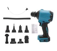 Mulcort Souffleur de poussière sans Fil, aspirateur 18 V avec 7 Embouts et Un Tuyau d'échappement, Vitesse du Vent de 300 m/s, Pression d'air de 42,7 kPa, Outil de Nettoyage Gonflable pour Atelier