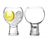 Muldale Lot de 2 verres à pied court pour gin Copa 540 ml | Pied solide avec bol en forme de ballon