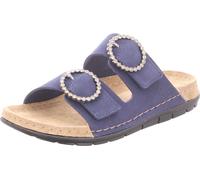 Mule femme Rohde avec voûte plantaire profonde océan-bleu, Couleur:beige/boue, EU Taille:41