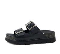 Mule Femme - WALK IN THE CITY - Noir - Cuir souple - Boucles 37