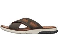 Mule homme Rieker avec lanières croisées et semelle intérieure en cuir souple 25252, Taille:44 EU, Couleur:Marron