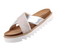 Mule Tamaris Femme Argent - Tamaris - 1-27501-42/948 - Cuir - Textile - Plateforme 39