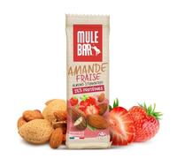 MULEBAR - Barre Énergétique - Amande & Fraise - Riche En Protéine - Facile À Digérer - Bio Vegan 40g - Snack Énergie Naturelle - Idéal Sport (Running, Vélo, Fitness)