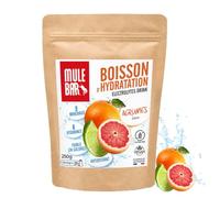 Mulebar Boisson Hydratation Électrolytes Agrumes 250g - 25 Doses | Très peu sucrée, 11 kcal par dose, vegan, label antidopage