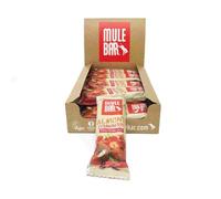 MULEBAR - Boîte de 15 Barres Énergétiques - Amande & Fraise - Riche En Protéine - Facile À Digérer - Bio Vegan 40g - Snack Énergie Naturelle - Idéal Sport (Running, Vélo, Fitness)