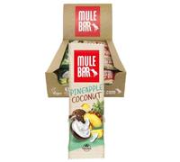 MULEBAR - Boîte de 15 Barres Énergétiques - Ananas coco - Texture Moelleuse - Facile À Digérer - Bio Vegan 40g - Snack Énergie Naturelle - 25% de protéine - Idéal Sport (Running, Vélo, Fitness)