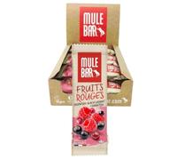 MULEBAR - Boîte de 15 Barres Énergétiques - Cassis - Cranberries - Framboises- Bio Vegan 40g - Snack Énergie Naturelle - Idéal Sport (Running, Vélo, Fitness)