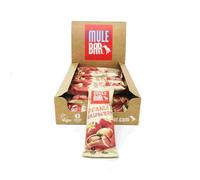 Mulebar Boîte de 15 Barres Énergétiques Vegan Cacahuète & Framboise - 100% Naturelles - Sans Gluten - Snack Sain de 40 g