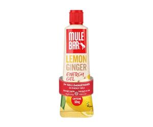 MULEBAR - Boite De 24 Gels Energétiques - Citron - Gingembre - Guarana - 2EN1 - Gel Pur Ou Dilué - Facile À Digérer - sans Gluten - ingrédients 100% Naturels - Vegan - 37gr