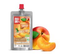 MULEBAR - Compote Énergétique Bio - Abricot - Énergie Rapide Sport (Cyclisme, Trail, Running) - Format Nomade - Vegan, Sans Gluten - 65g