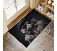 MULERN Paillasson Animal Réaliste Tapis de Sol, Billets Banque en Forme Chapechat Doux Super Absorbant Lavable en Machine à l'intérieur du Piège à Saletés pour Entrée, Couloir, Intérieur 40x60cm