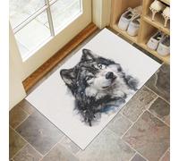 MULERN Paillasson Animaux Sauvages Tapis de Sol, Panda Loup Doux Super Absorbant Lavable en Machine à l'intérieur du Piège à Saletés pour Entrée, Couloir, Intérieur 40x60cm